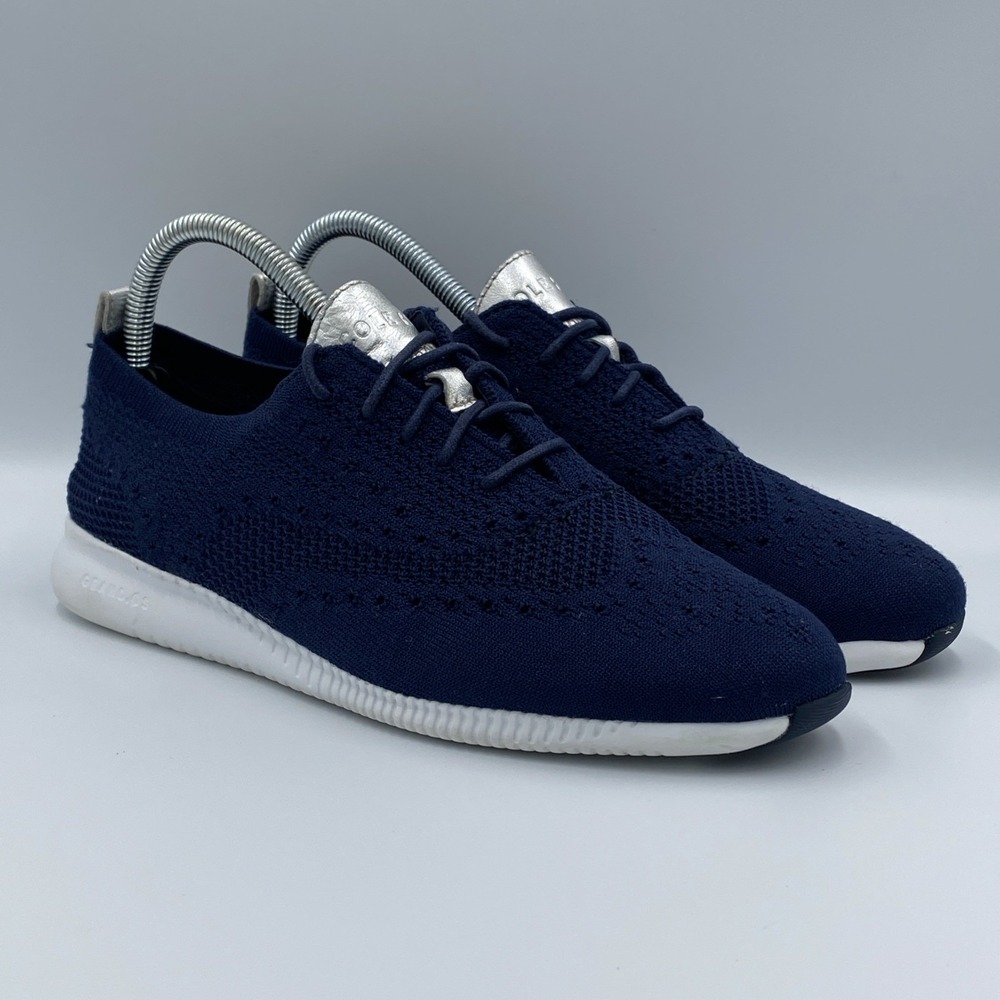 Cole Haan 2.ZEROGRAND Stitchlite Wingtip Oxfords Women's 8.5B Marine Blue W10586 - Picture 2 of 8